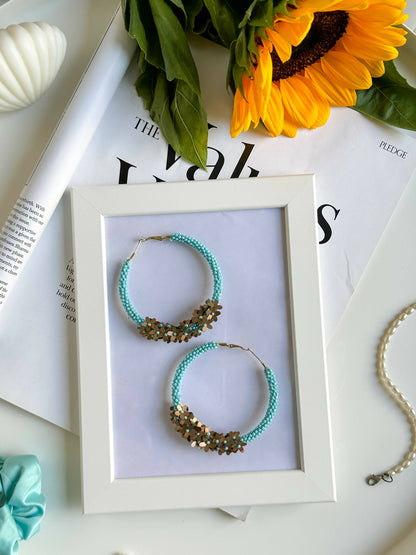 Floral Hoop Earrings