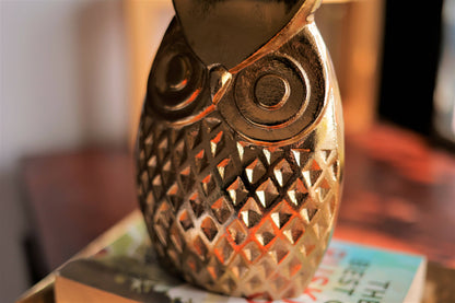 Golden Owl Figurine