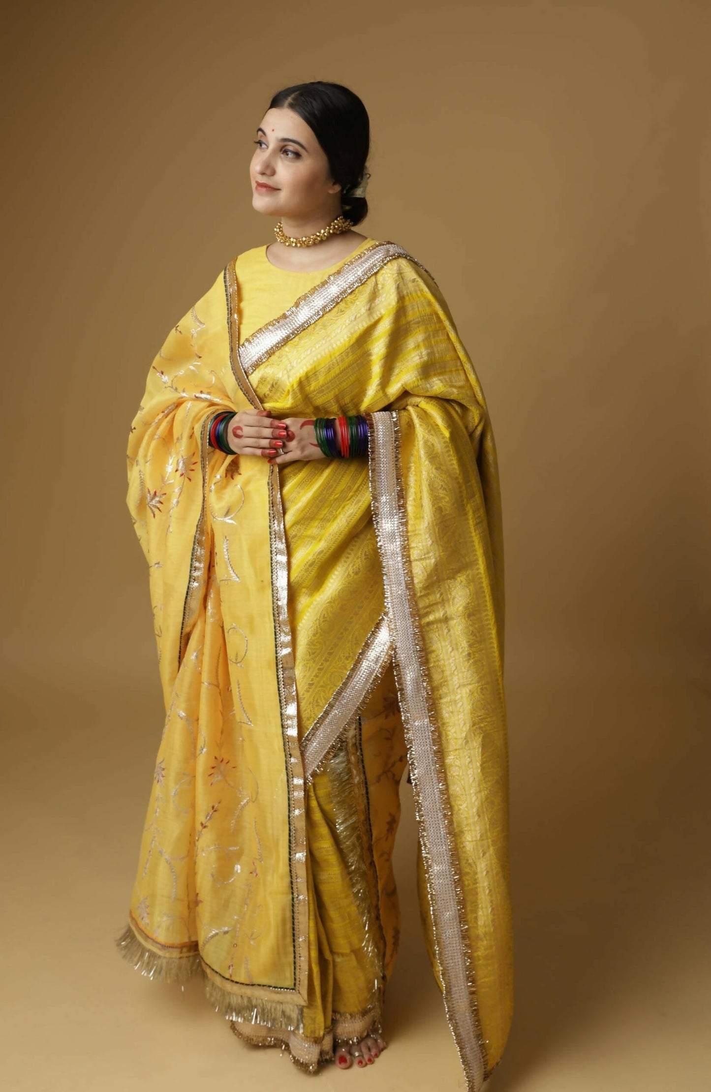 Yellow Aayat Saree