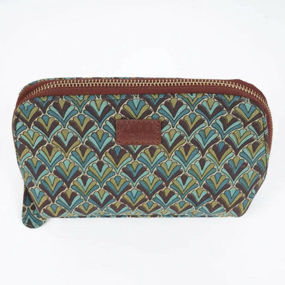 Olive Mist Blockprinted Pouches