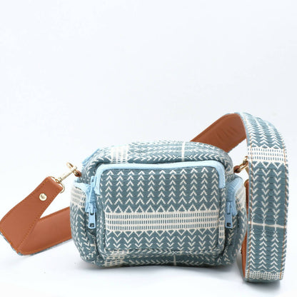 Turkish Blue Multi Pocket Sling Bag