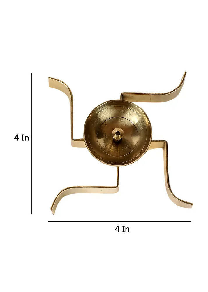 Satiya Sleeping Brass Diya - Set of 2