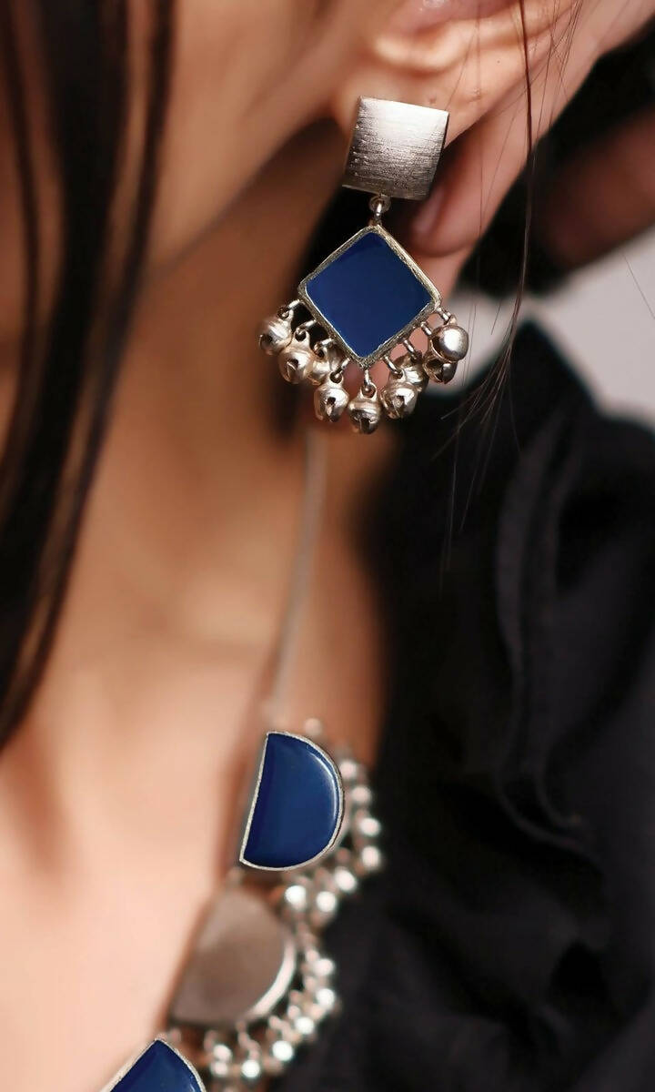Buy Blue Earrings for Women by Anika's Creation Online | Ajio.com