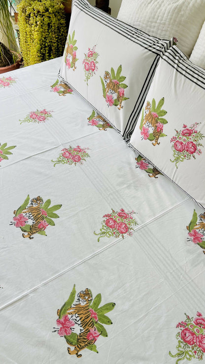 Sherni Hand Block Printed Cotton Bedsheet