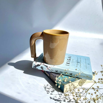 Blue Waves Coffee Mug with Open Handle