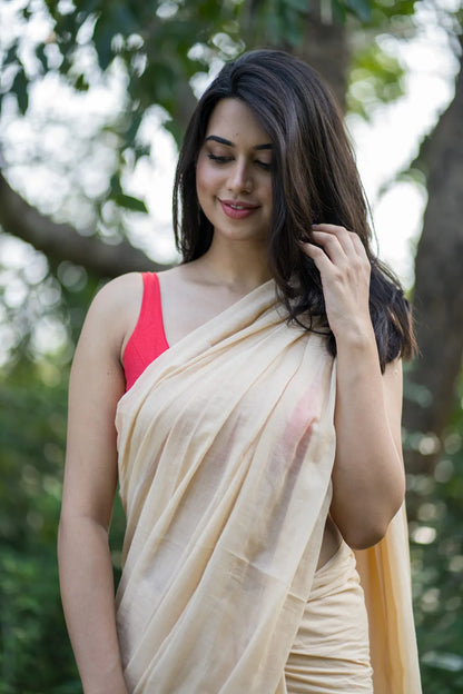 Autumn Breeze Ivory Saree