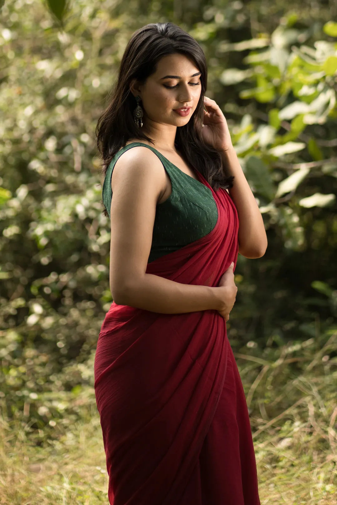 Rouge Maroon Saree