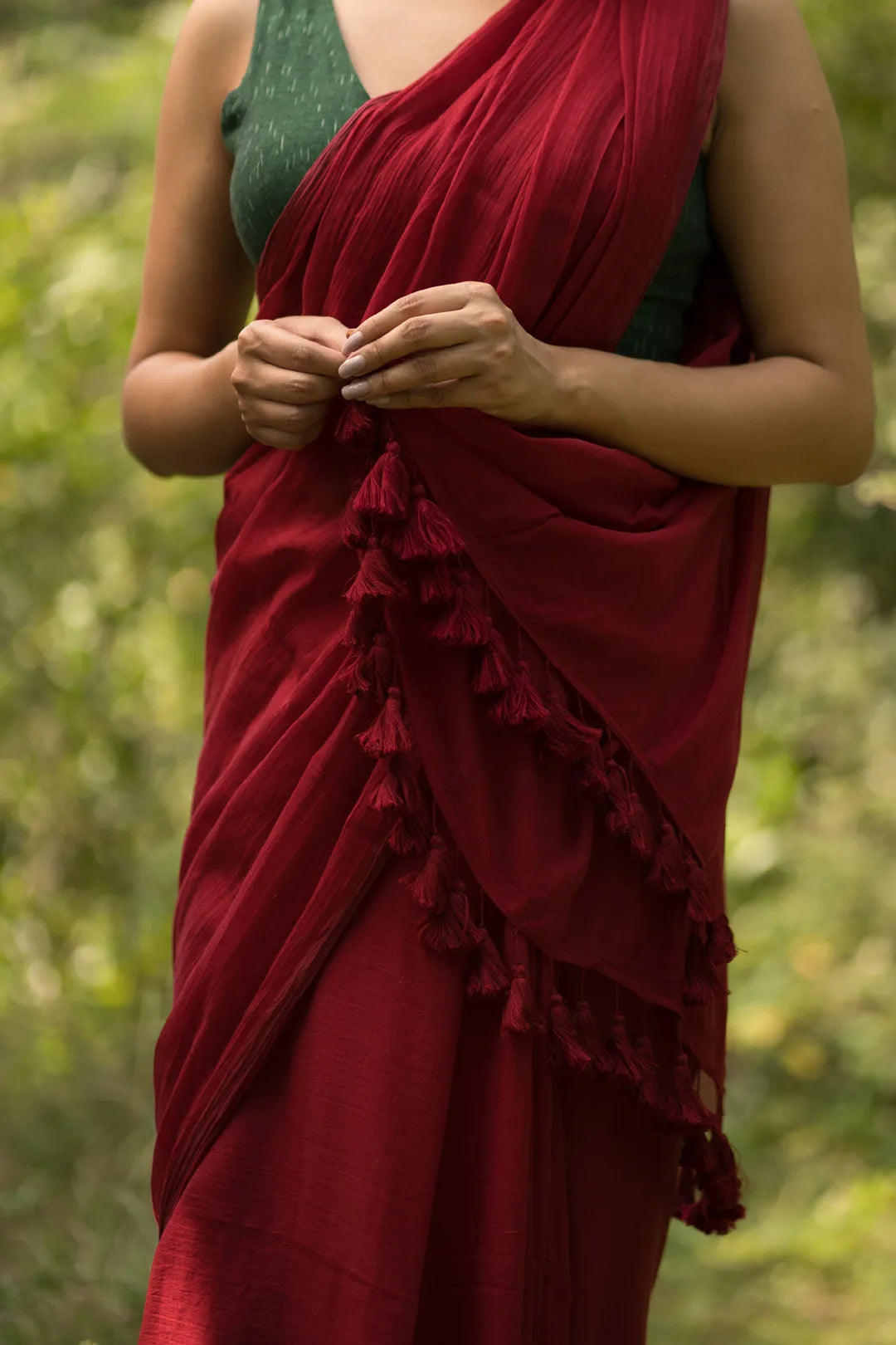 Rouge Maroon Saree