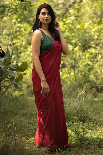 Rouge Maroon Saree