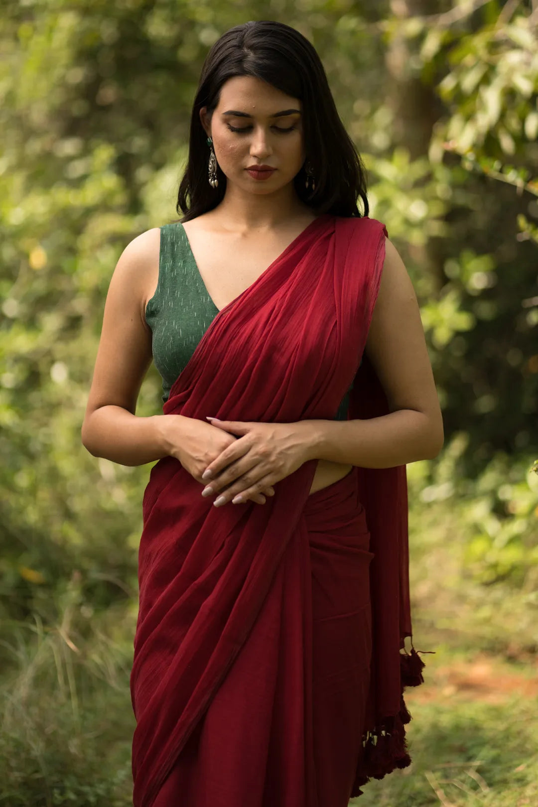 Rouge Maroon Saree