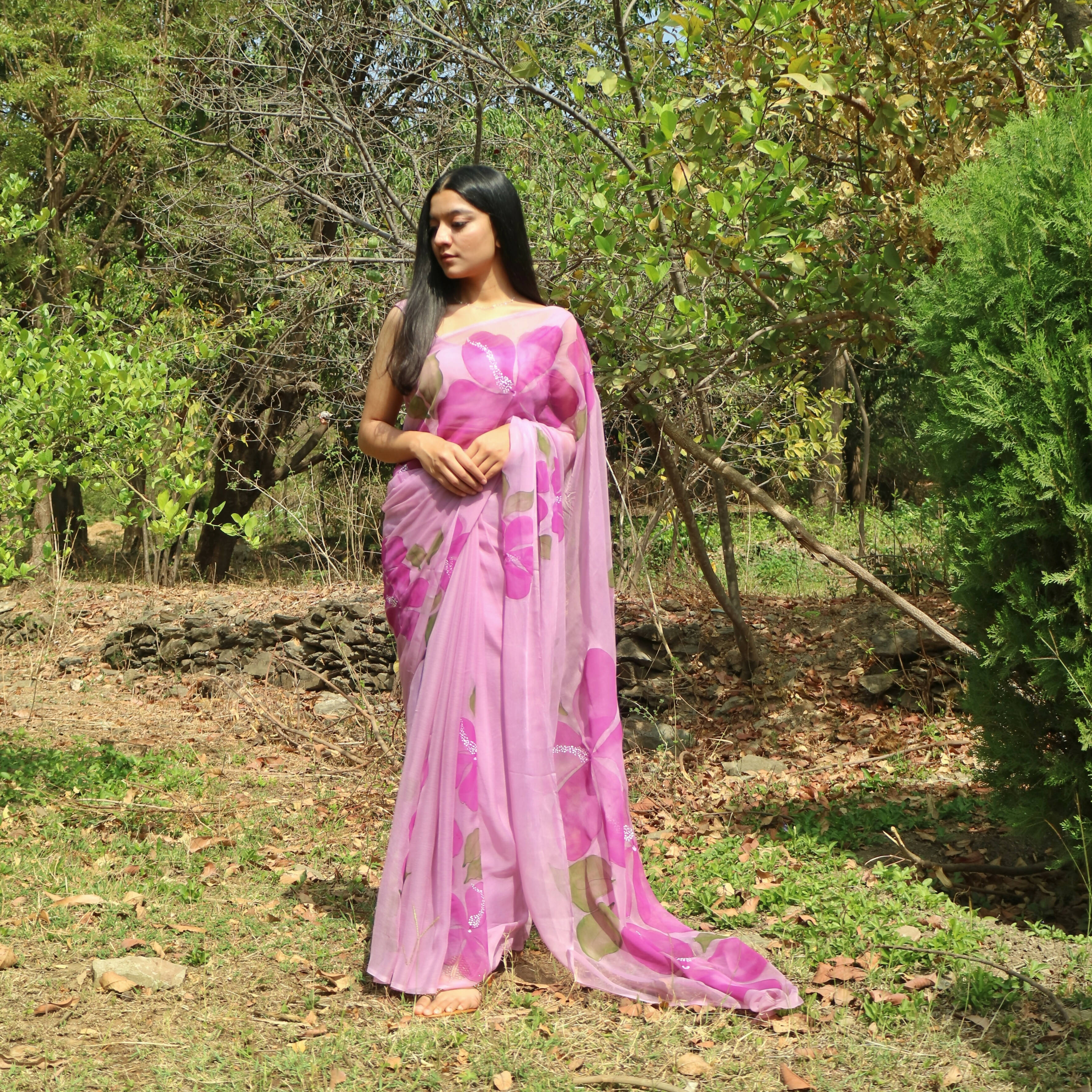 Garden Vareli Super Nara Chiffon Sarees