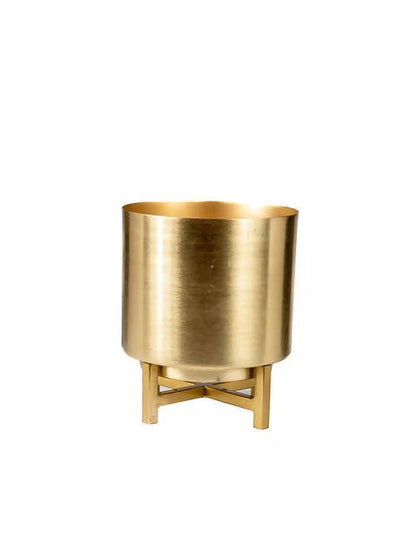 Planter Gold with Gold Stand