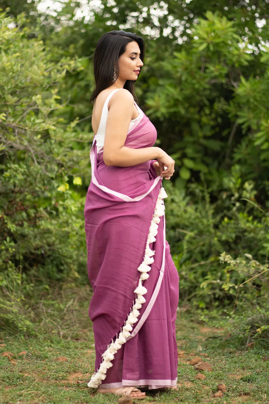 Little Secrets White Boer Saree