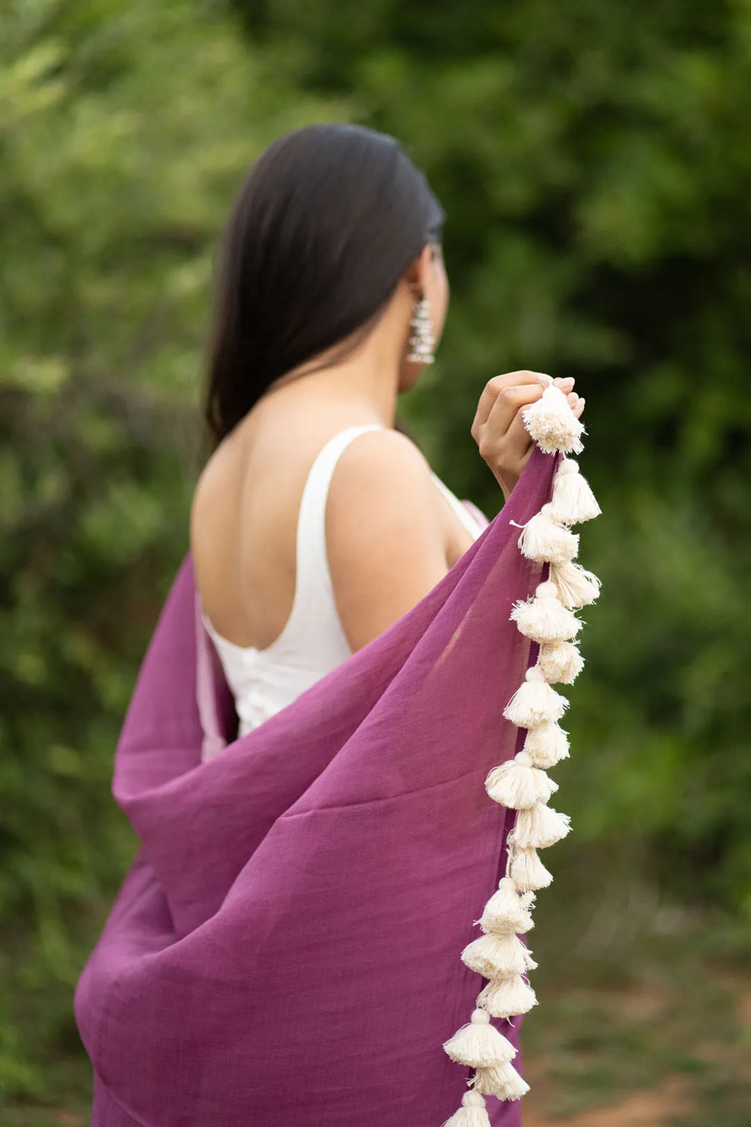 Little Secrets White Boer Saree