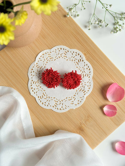 Beaded Hand Embroidered Earrings