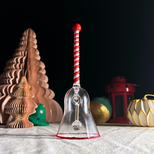 Candy Cane Glass Bell