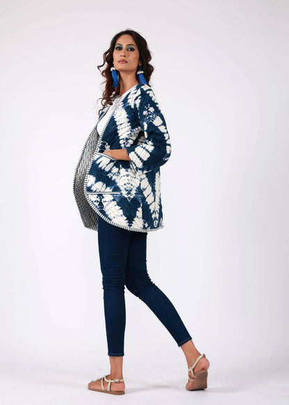 Blue Jay Tie Dye Quilted Jacket