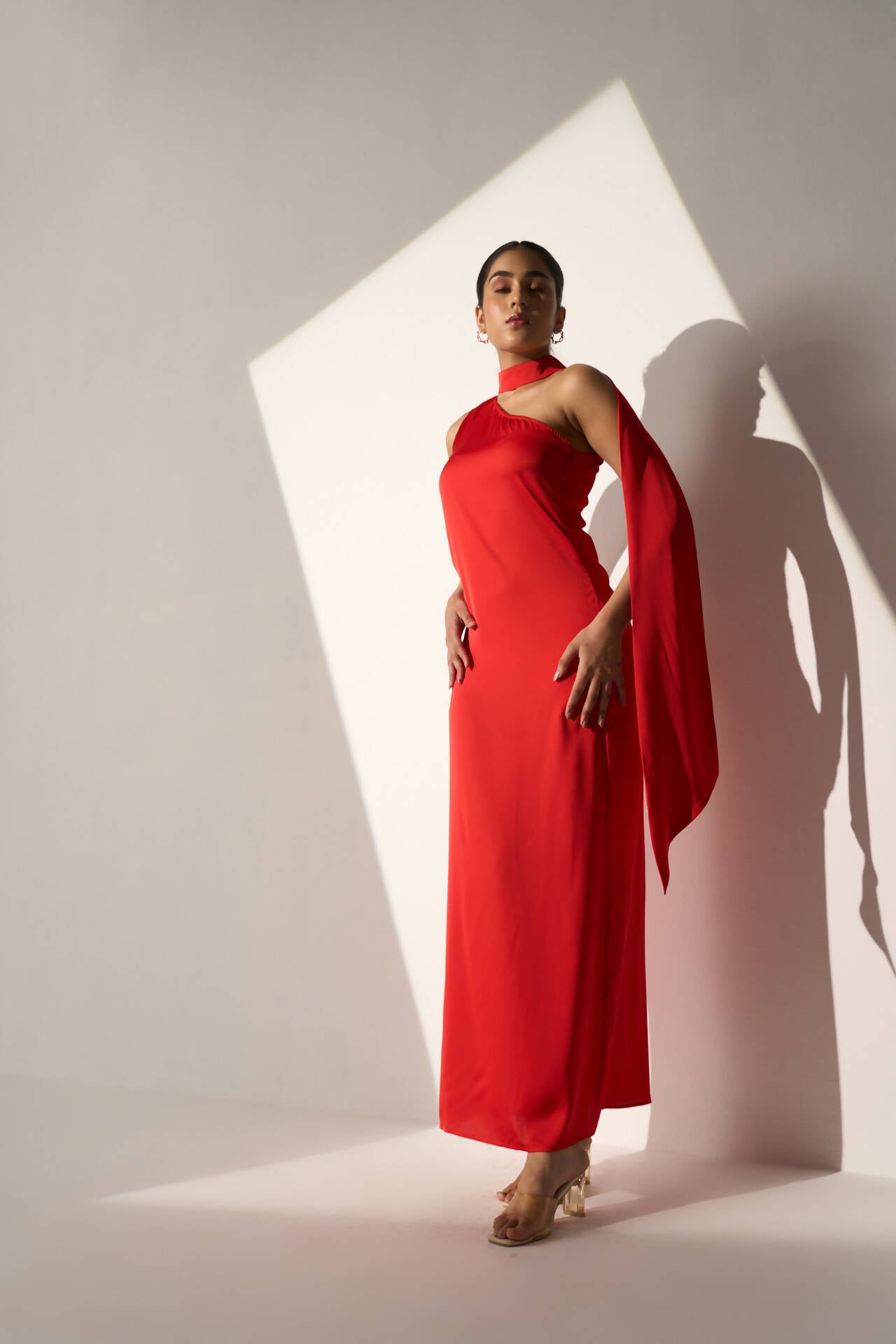 Flirtatious – Red Satin Dress