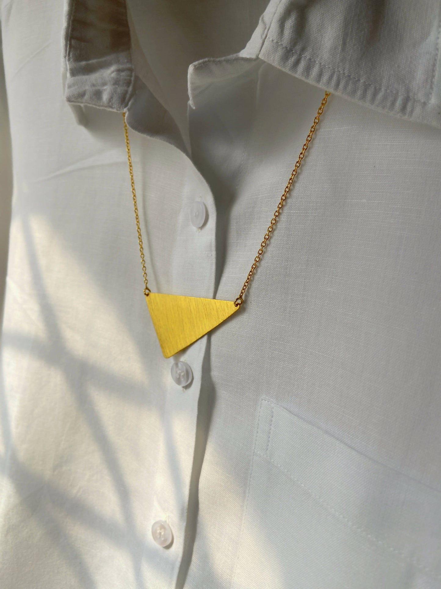 Angular Brass Necklace