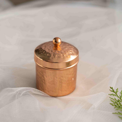 Rose Gold 2 wick Votive Scented Candle - Musk and geranium