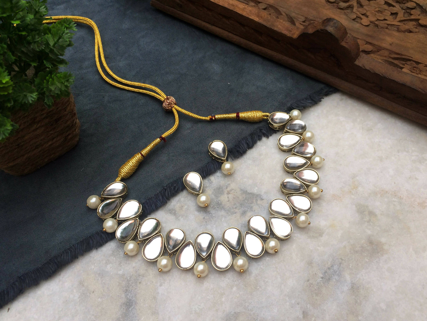 Kundan and Pearl Necklace - Big