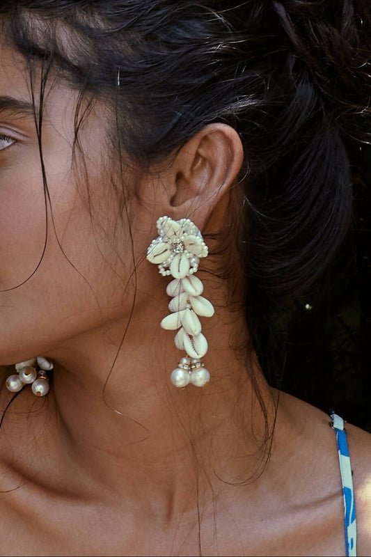 Shell Jhumar Earrings