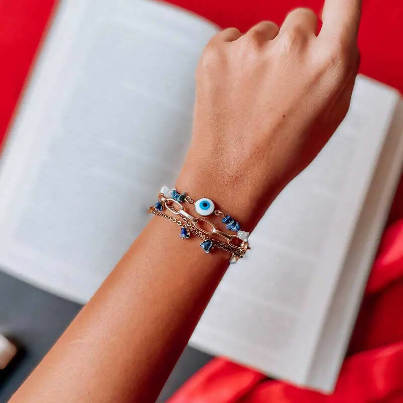 Infinity Layer Evil Eye Bracelet