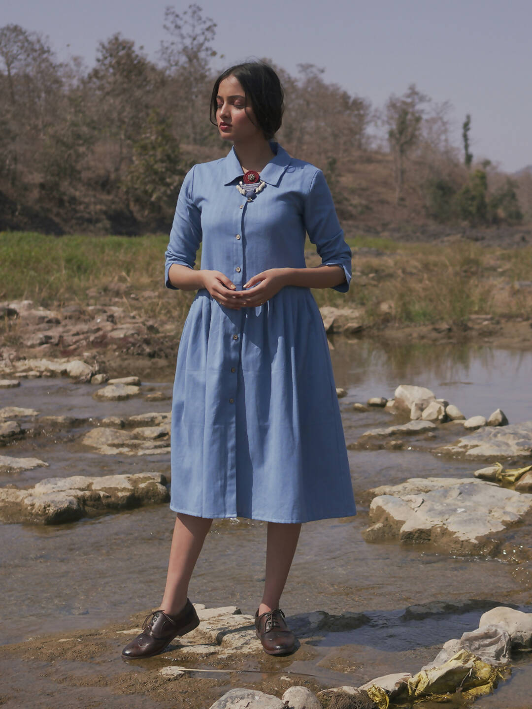 Lakeside Dress with Overgarment