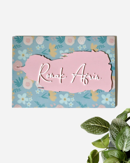 Nameplate - Secret Garden Blue (Couple)