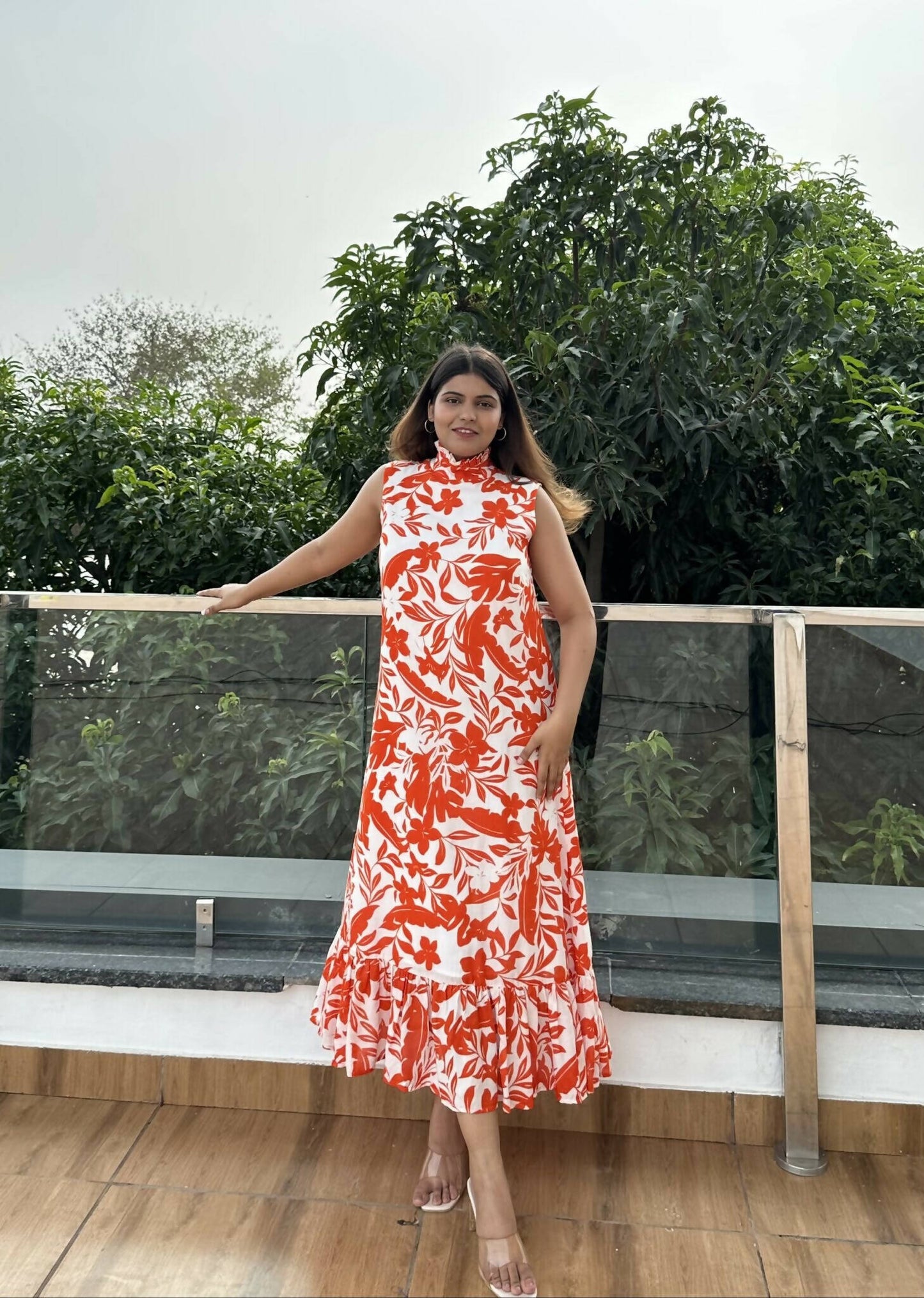 Love For Prints Orange Dress