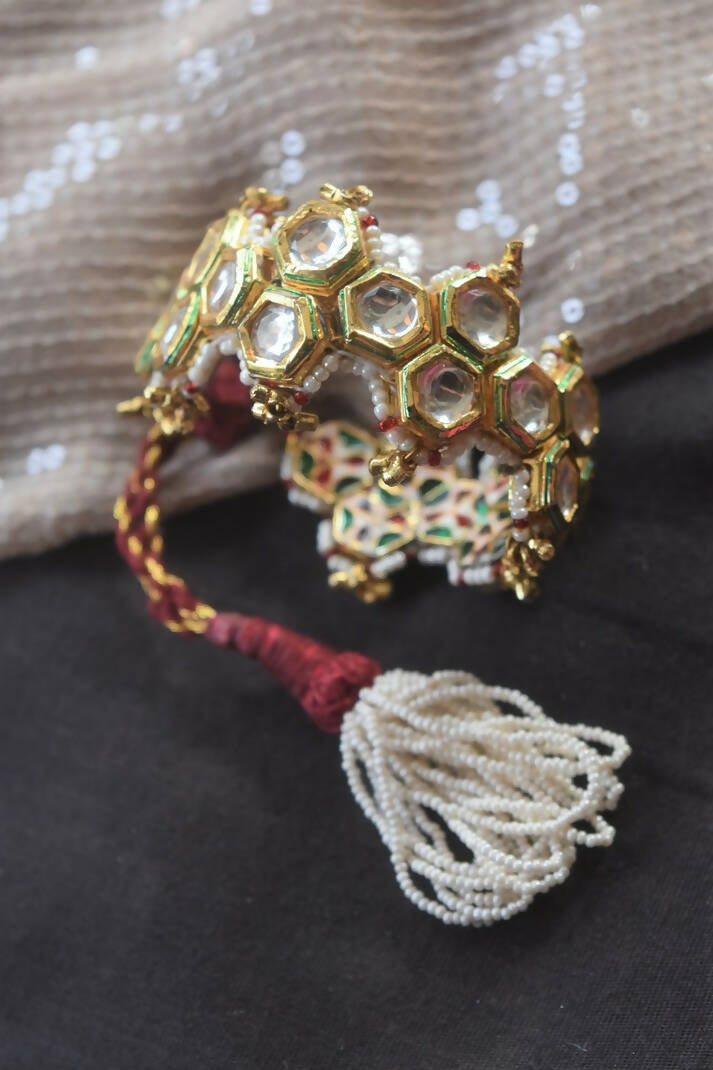 Red honeycomb pochi bracelet