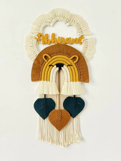 Lion Name Macrame Dreamcatcher