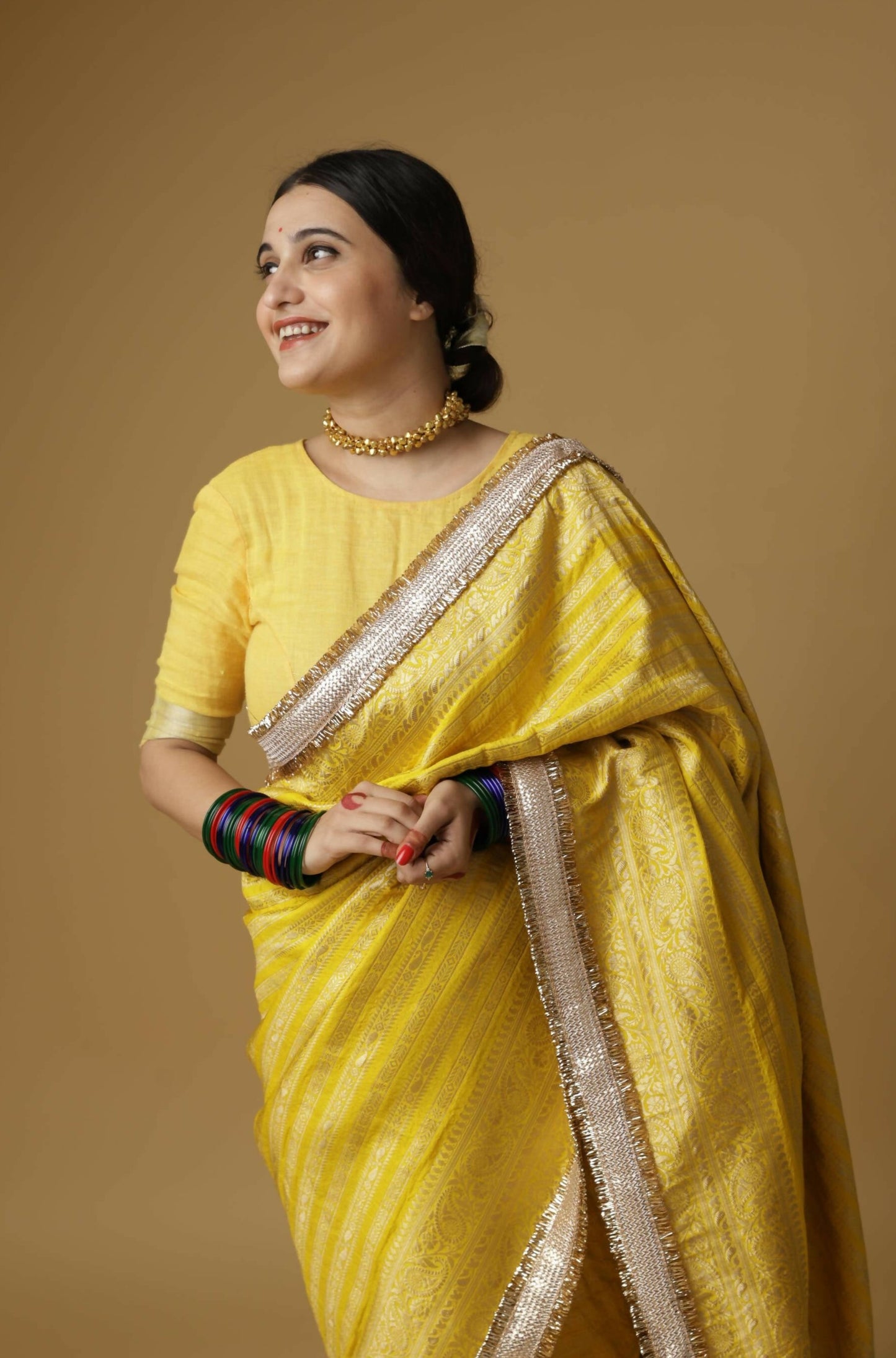 Yellow Aayat Saree