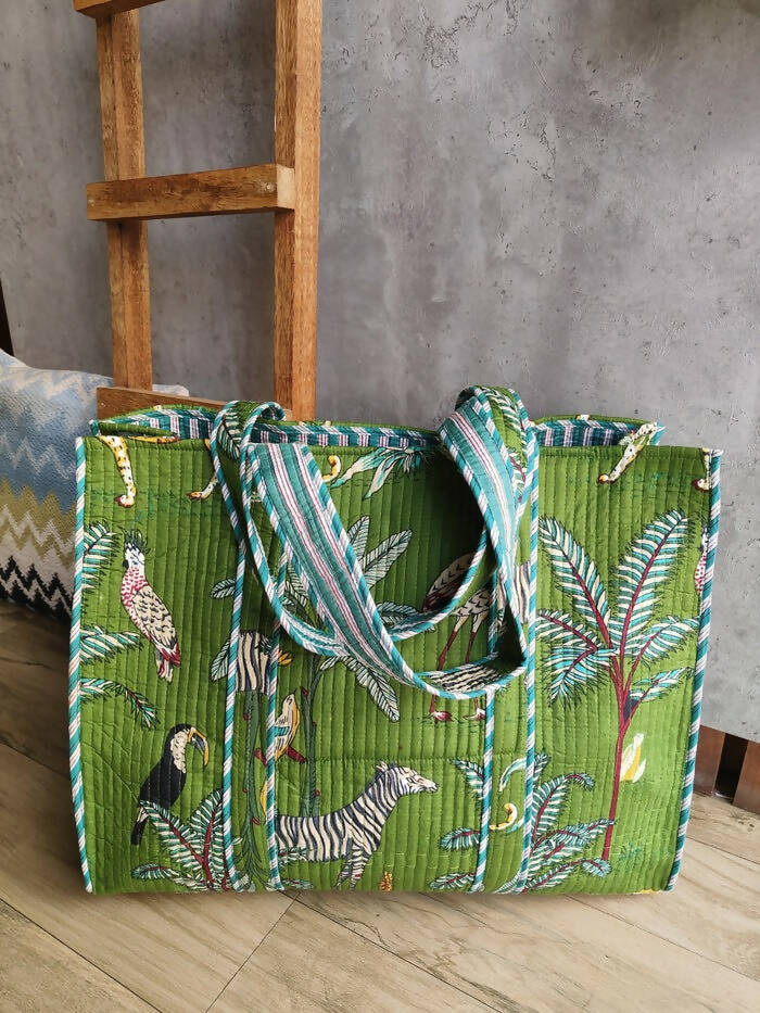 Jungle Joy Tote Green