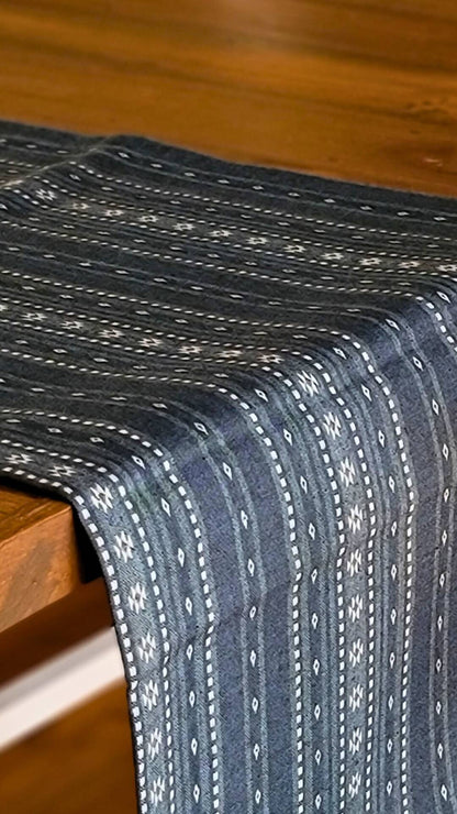 Woven Aegean Blue Wipeable & Anti-skid Table Runner