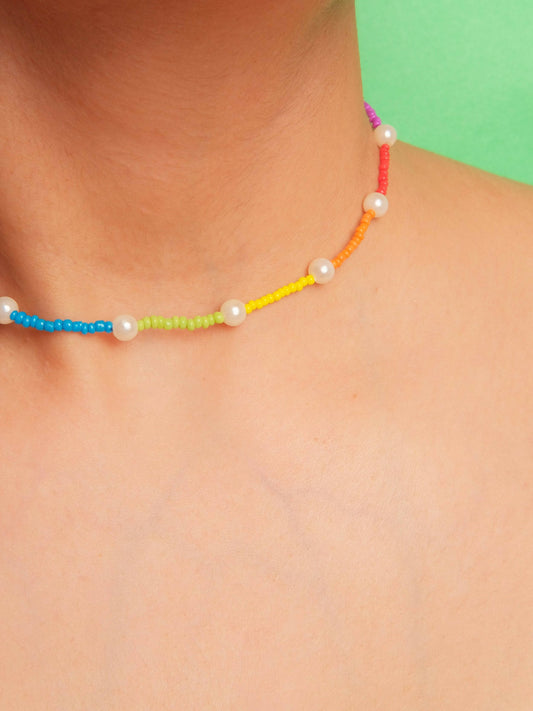 Rainbow Choker Necklace