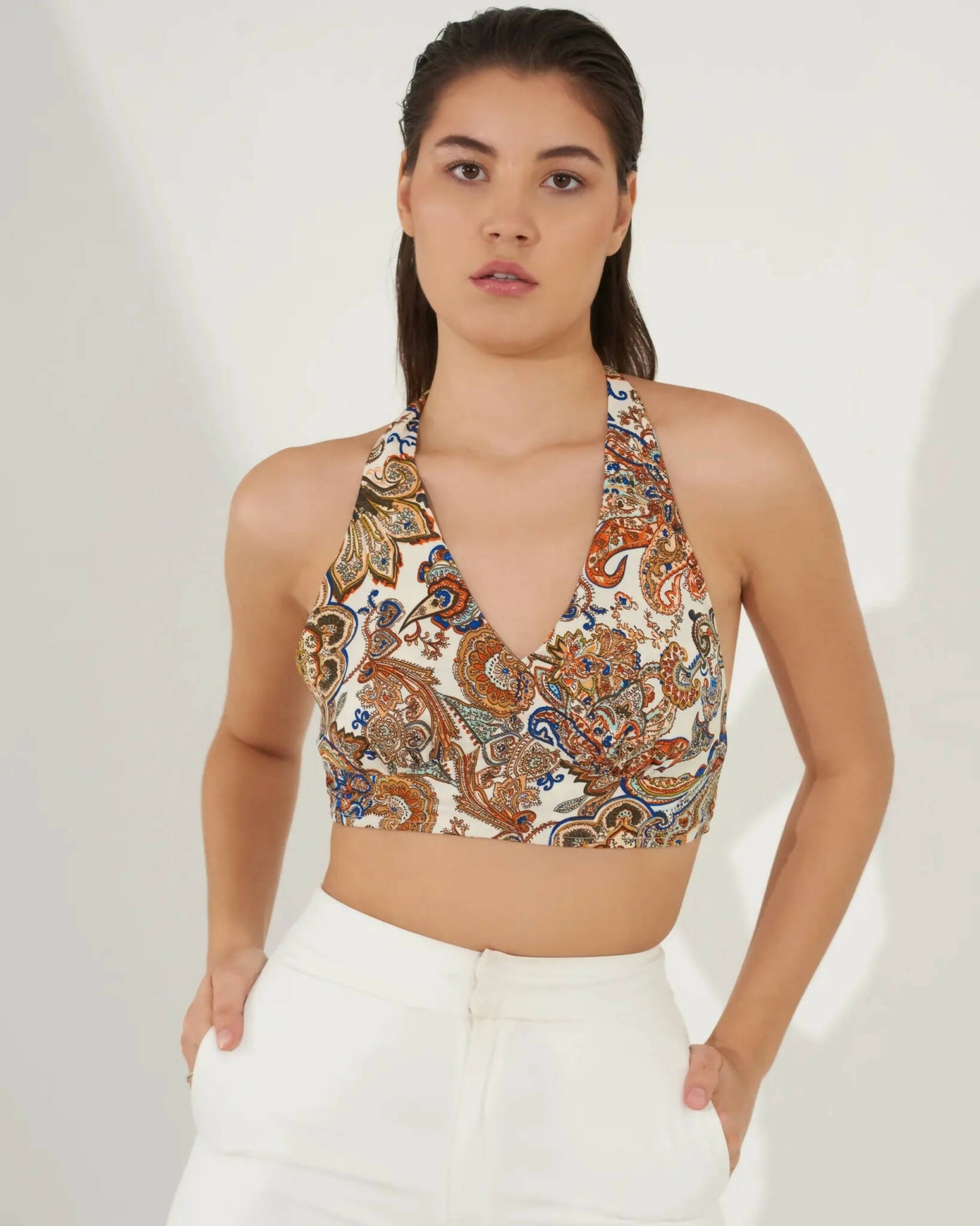 Royal Soul - Halter Neck Top With A Shrug (Set)