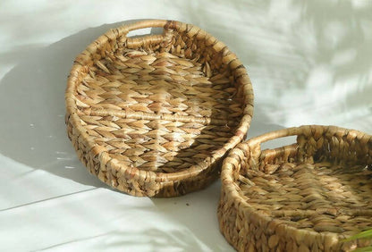 Water Hyacinth Round Tray