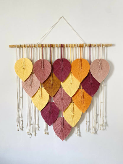 Grand Feathers Macrame Wall Hanging - 3 ft