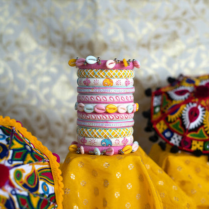 Bhavya Shell Bangle Set