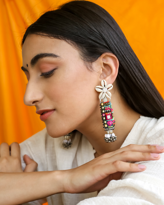 Manoranjan Banjara Shell Earrings