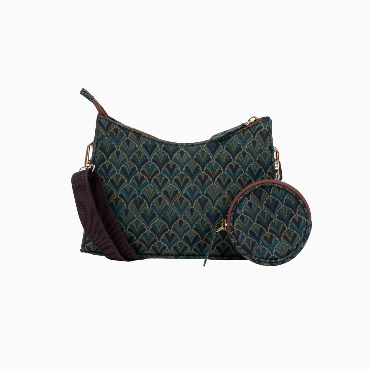 Olive Mist Blockprinted Cross Body Bags