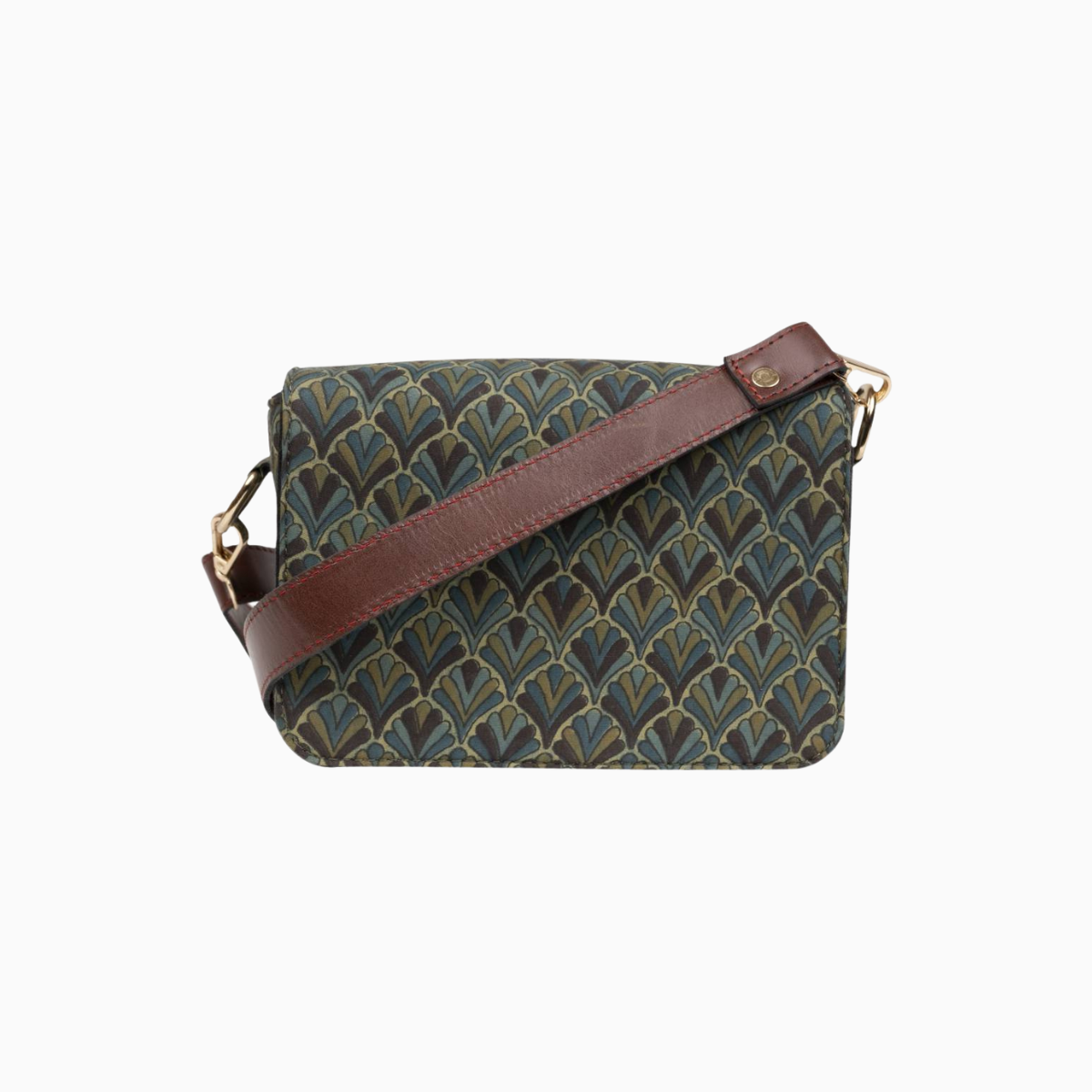 Olive Mist Blockprinted Rectangle Cross Body Bags