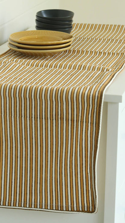 Ochre Mirage Wipeable & Anti-skid Table Runner