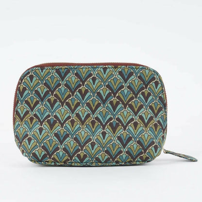 Olive Mist Blockprinted Pouches