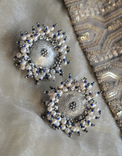 Gardishi blue tip earrings