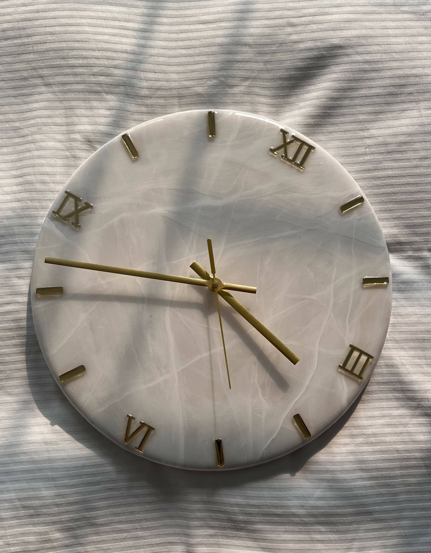 White Marble Clock