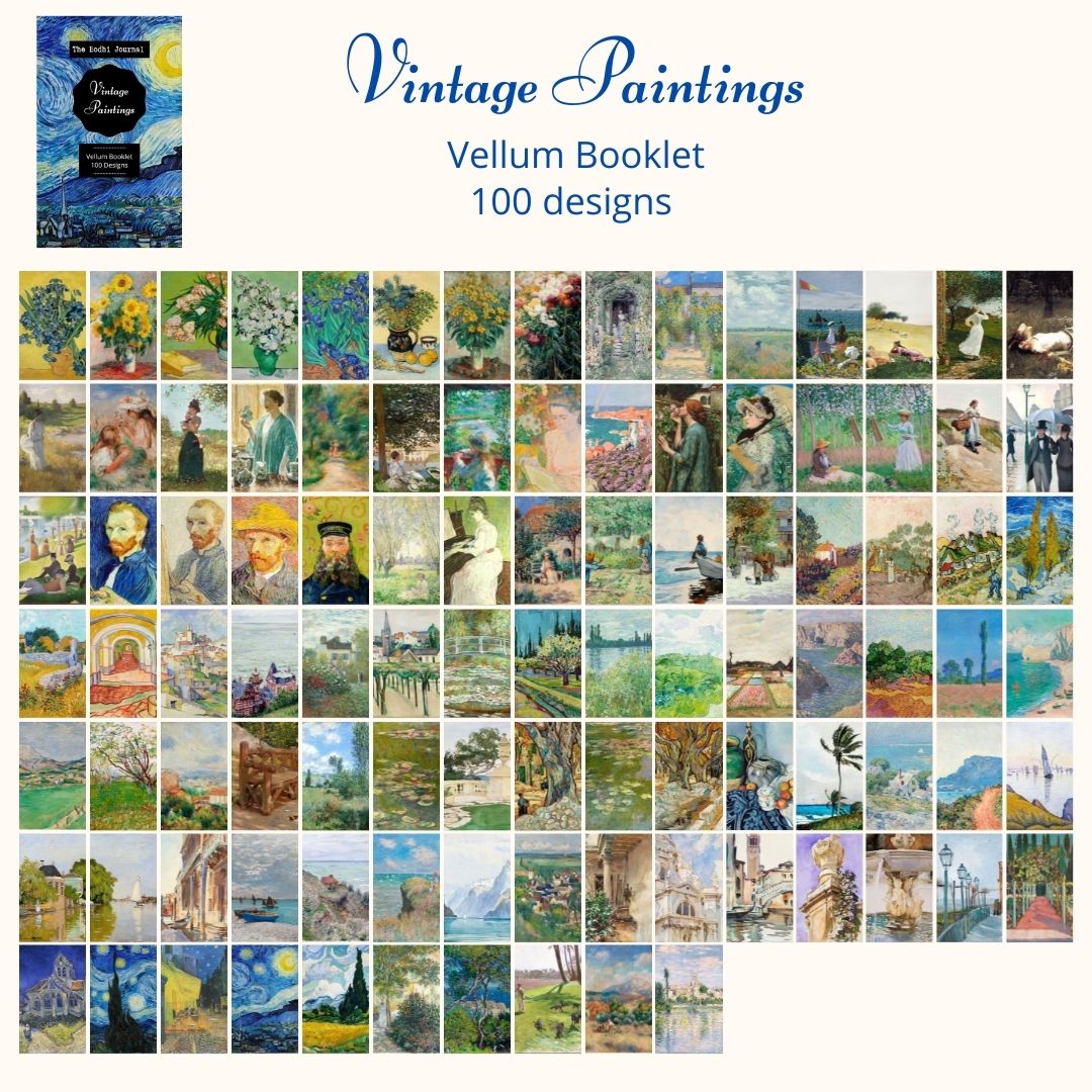 Vellum Booklet - Vintage Paintings