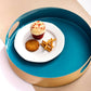 Tray Metal - Solid Blue Round