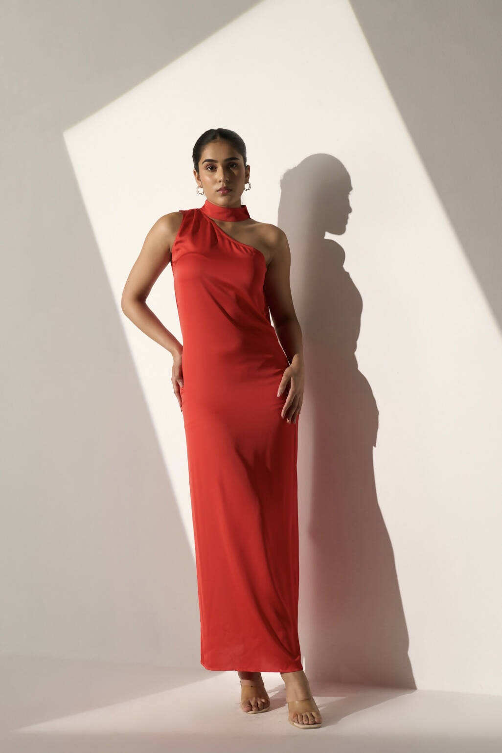 Flirtatious – Red Satin Dress